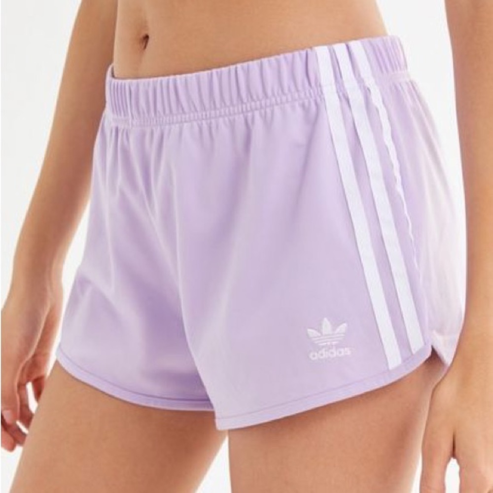 light purple adidas shorts